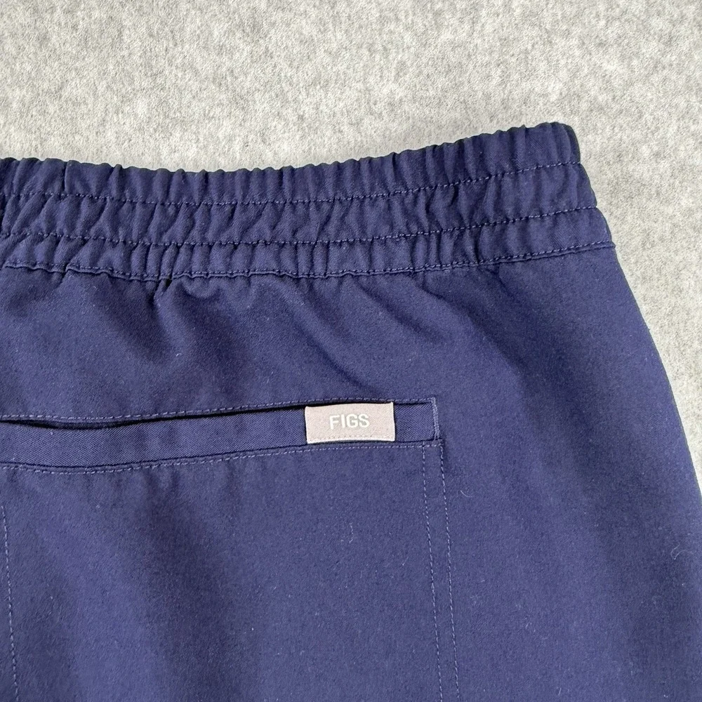 Figs Scrub Pants Mens 2XL Blue Cargo Stretch‎ Pockets Medical Nurse Drawstring